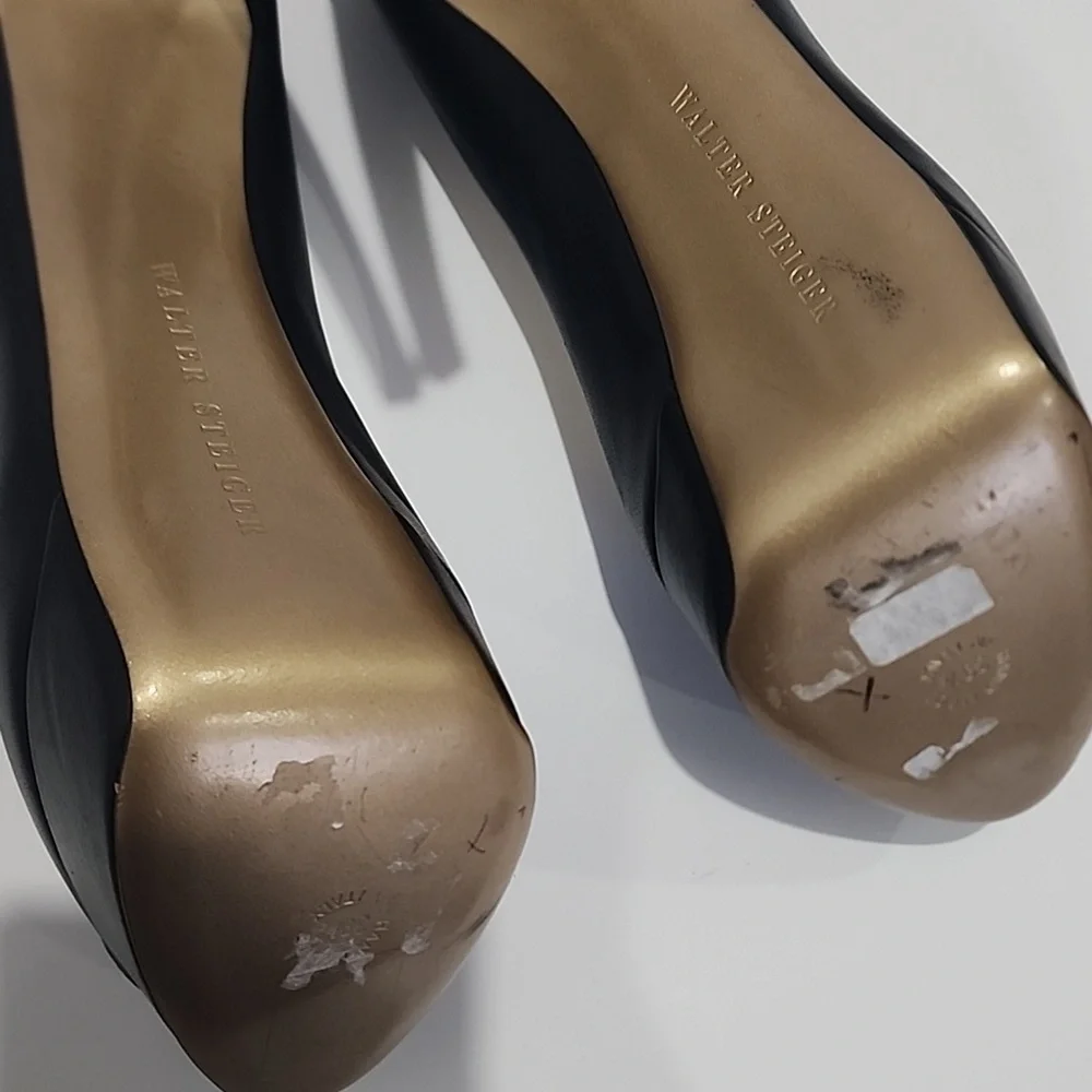 Walter Steiger Curved Peep Toe Heels (SZ 39.5)